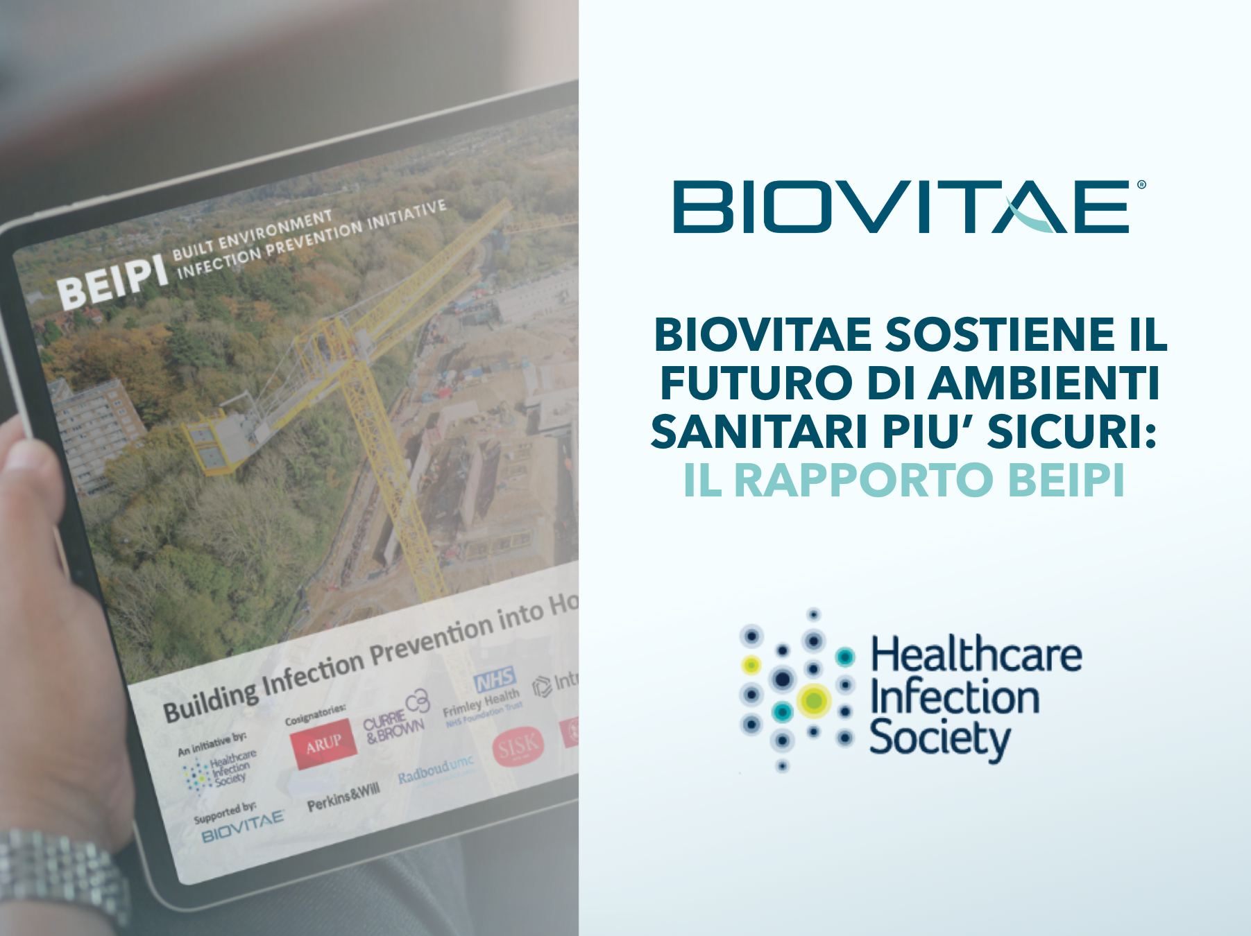 Biovitae lead sponsor BEIPI: design ospedaliero infection-safe